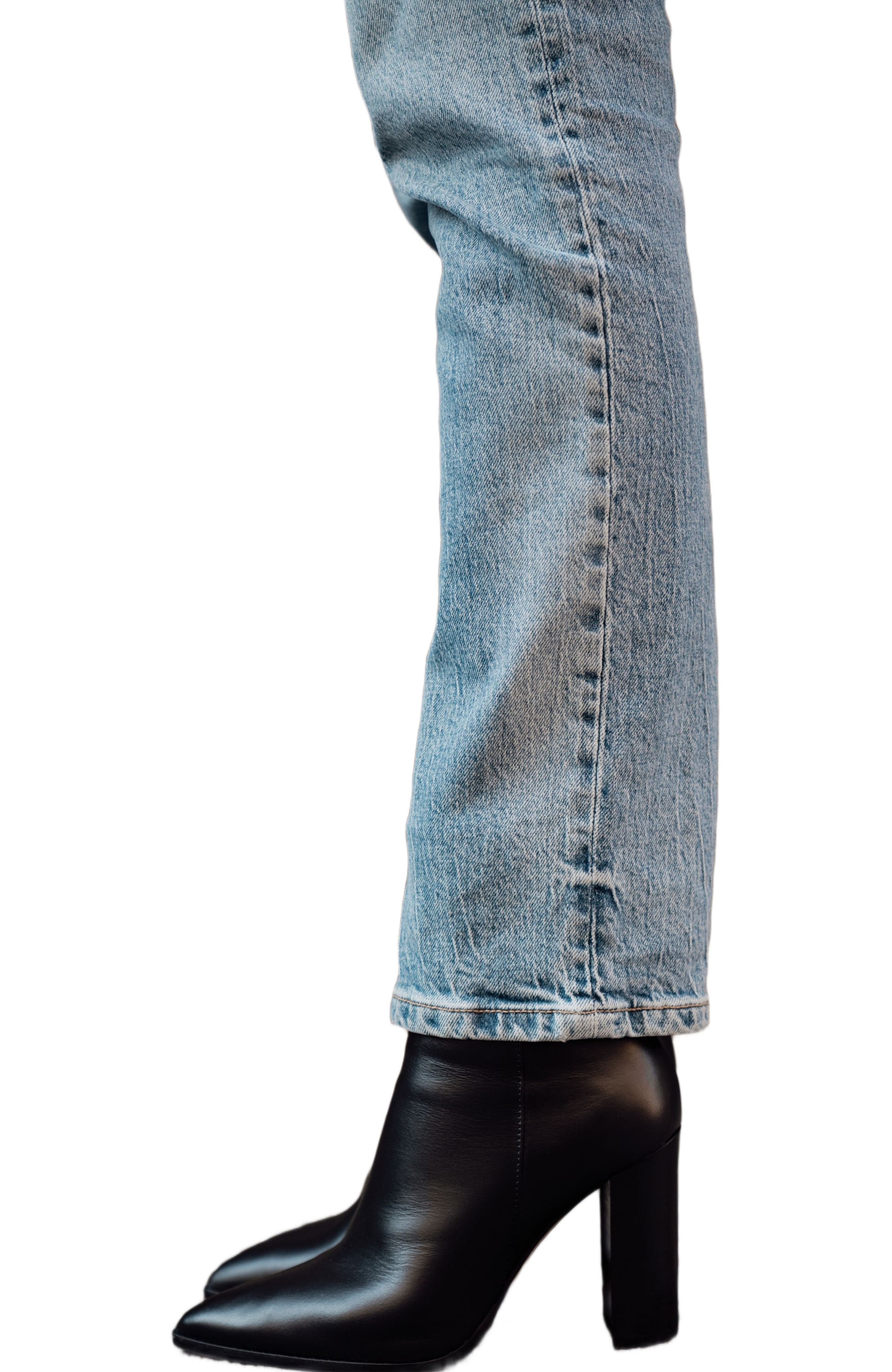 Stinaa.J Lily Orthopedic Pointed Toe Booties, Alternate, color, Black Leather