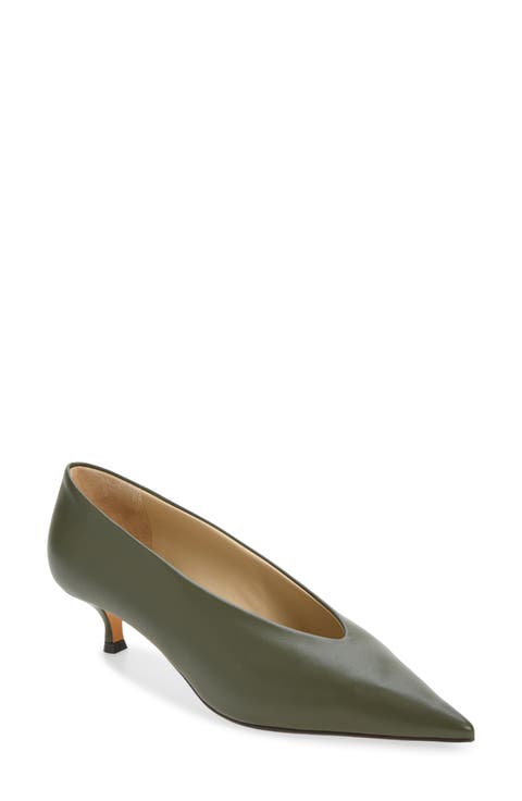 Babouche Kitten Heel Pointed Toe Pump