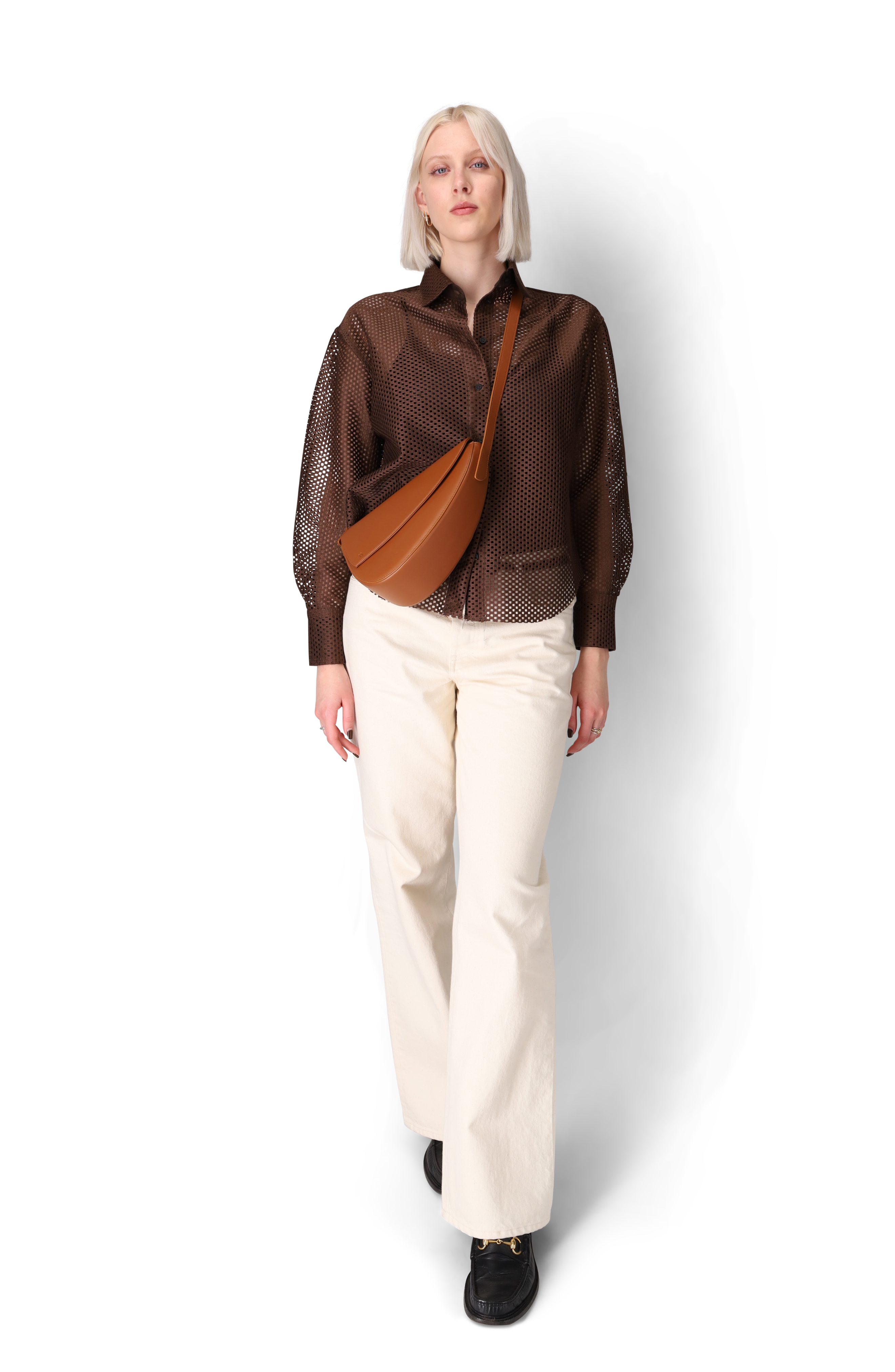 Rebel Leather Crossbody Bag, Alternate, color, Cognac