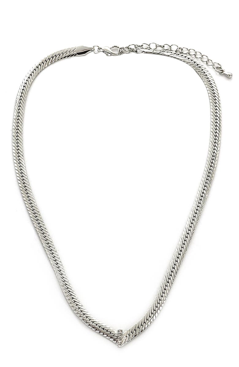 Panacea Herringbone Chain Choker Necklace, Main, color, 