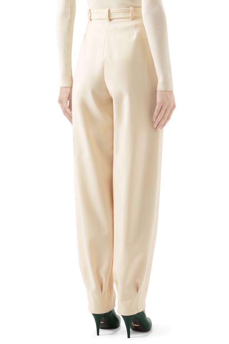 Pleated Wool Pants, Alternate, color, WHITE MAGNOLIA