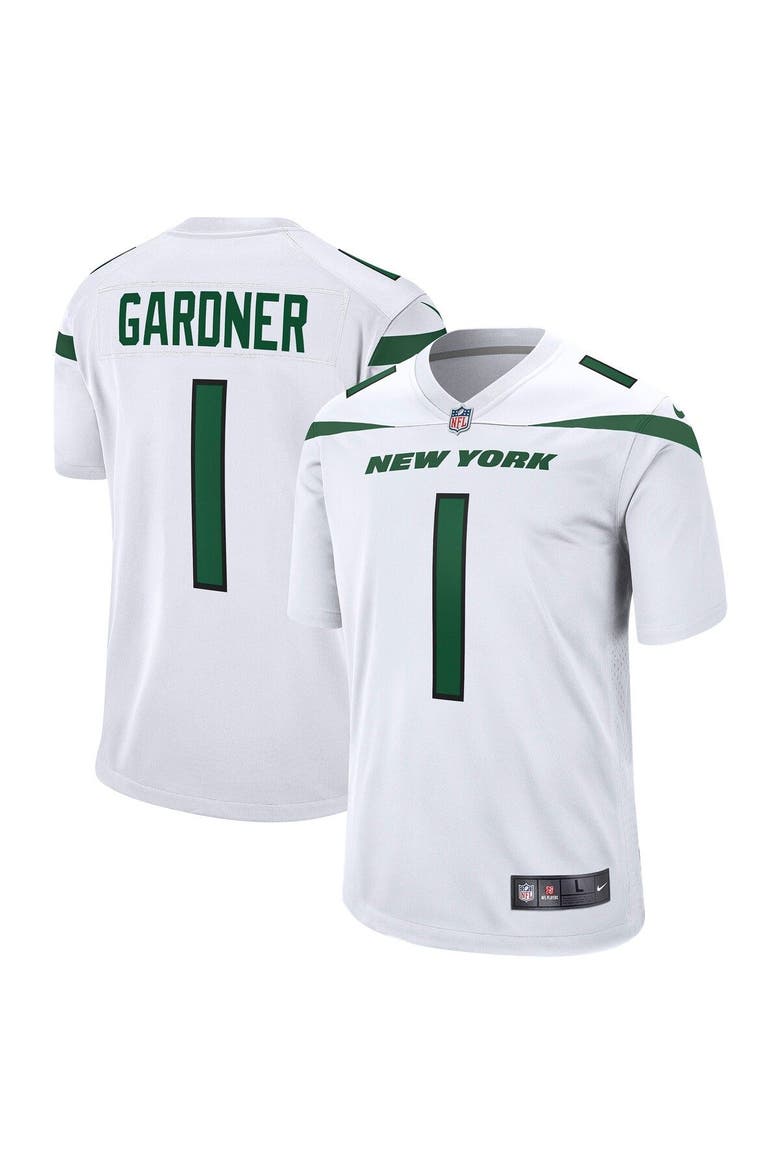 Men's Nike Ahmad Sauce Gardner White New York Jets Player Game Jersey, Main, color, White