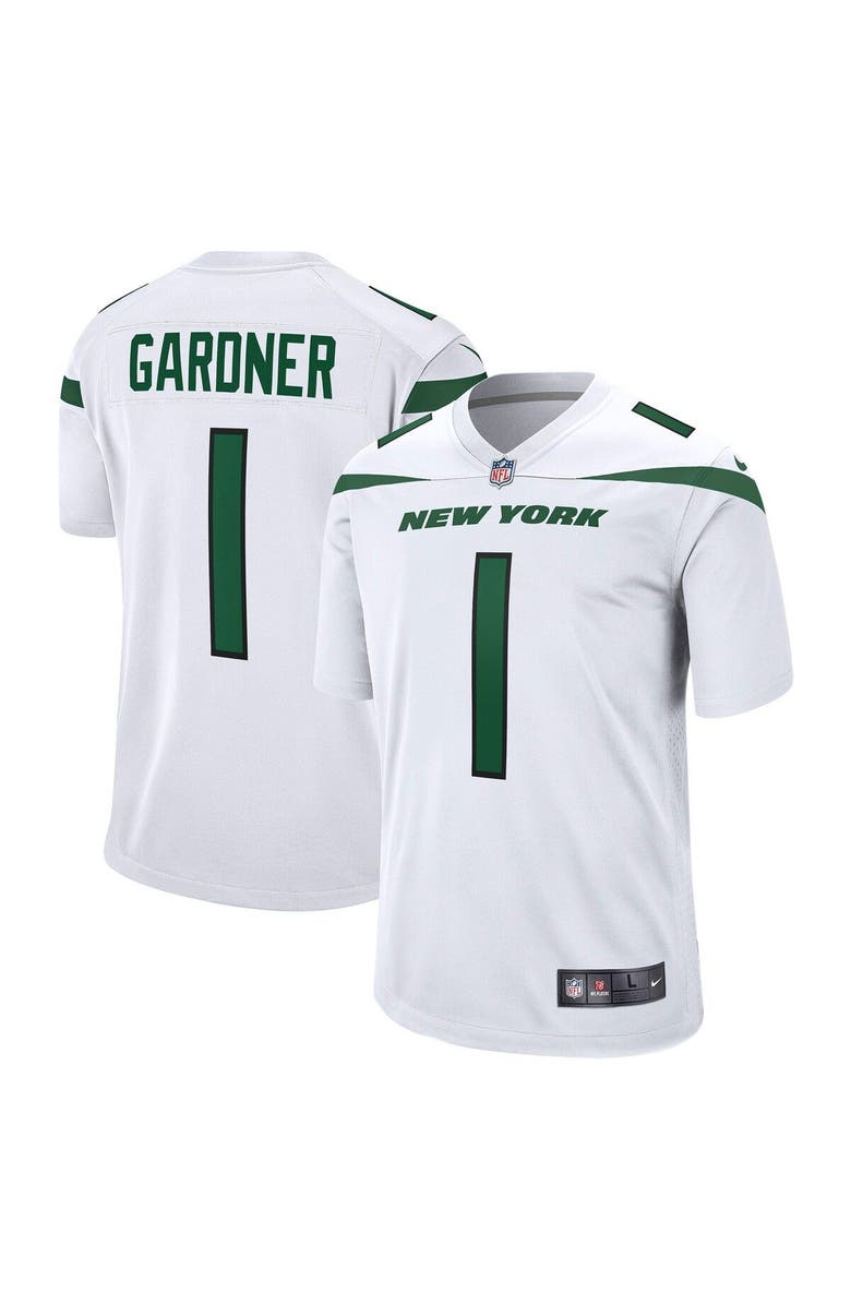 Nike Men's Nike Ahmad Sauce Gardner White New York Jets Player Game Jersey, Main, color,