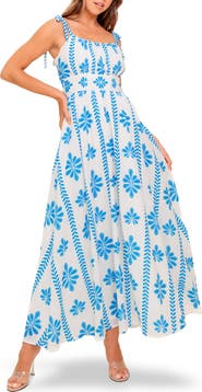 FLYING TOMATO Tie Shoulder Maxi Dress