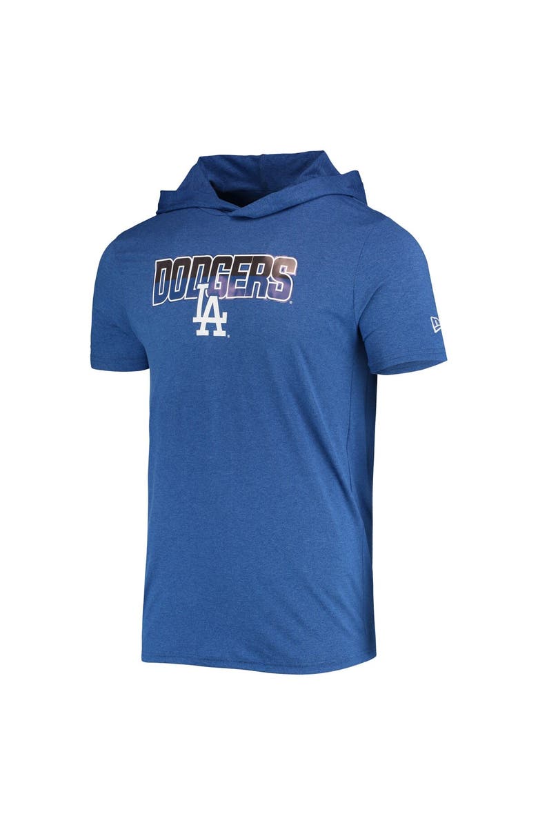 New Era Men's New Era Heathered Royal Los Angeles Dodgers Hoodie T-Shirt, Alternate, color, Heather Royal