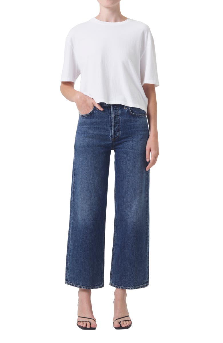 AGOLDE Ren High Waist Wide Leg Jeans, Alternate, color, 