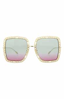 Gucci 57mm Oversize Square Sunglasses