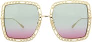 Gucci 57mm Oversize Square Sunglasses