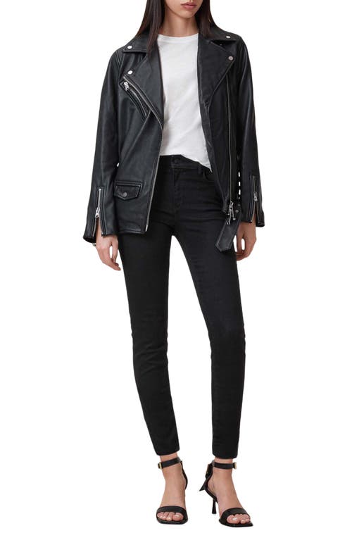 Allsaints Miller Skinny Jeans In Black