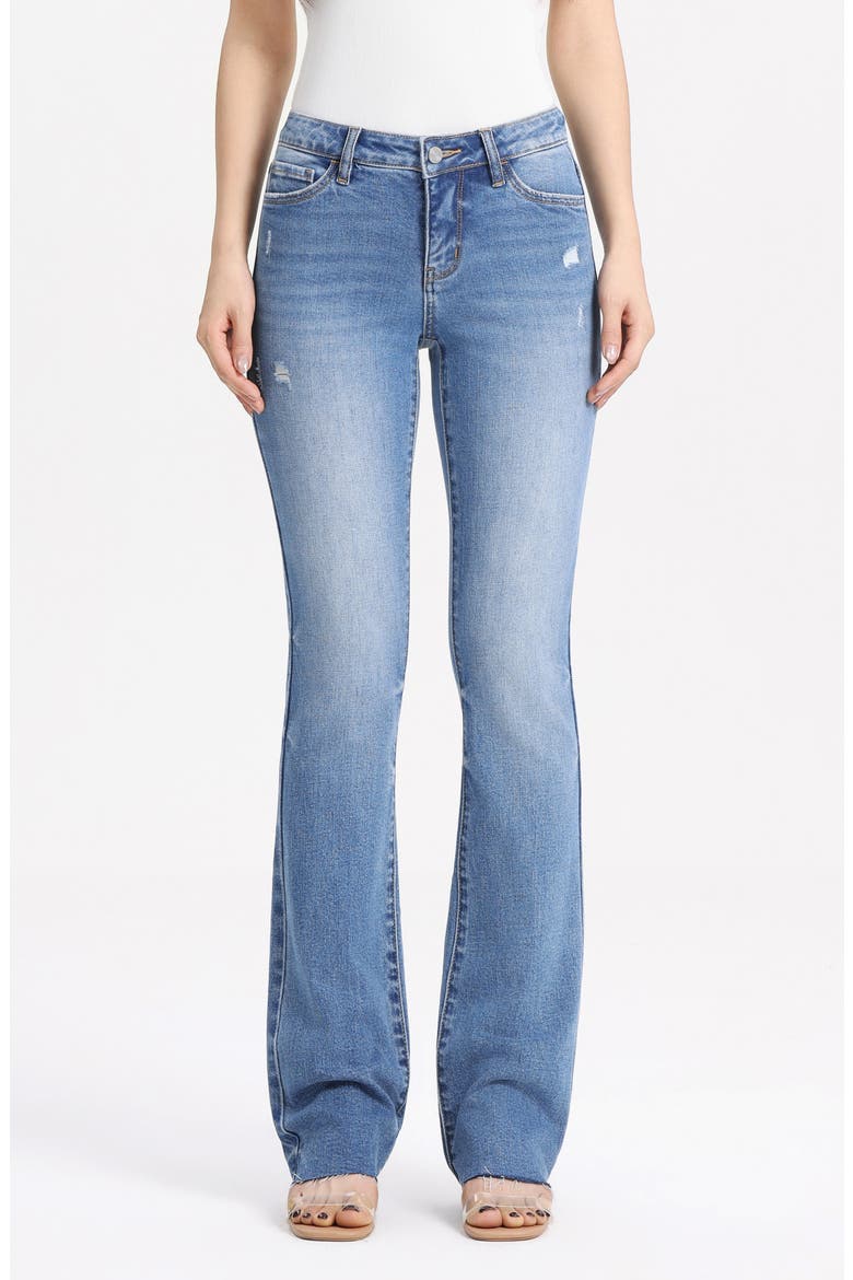 Raw Hem Low Rise Bootcut Jeans, Alternate, color, ORIGIN
