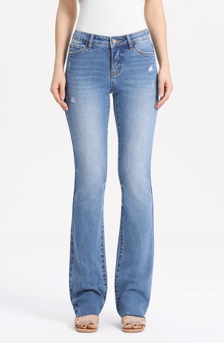 Bayeas Raw Hem Low Rise Bootcut Jeans, Alternate, color, Origin