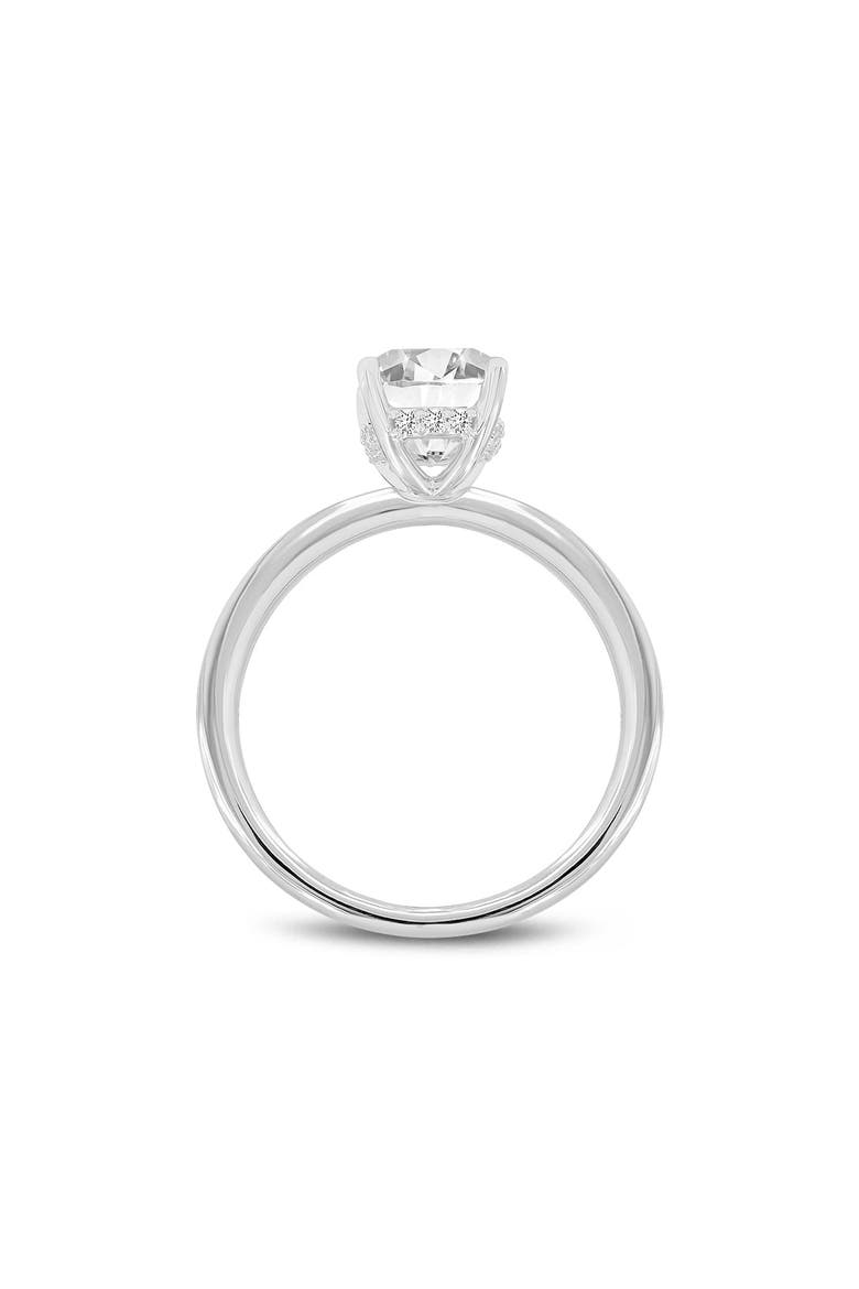 Selene 14K White Gold Cushion Hidden Halo Lab Grown Diamond Engagement Ring - 2.35 Ct, Alternate, color, 14K White Gold
