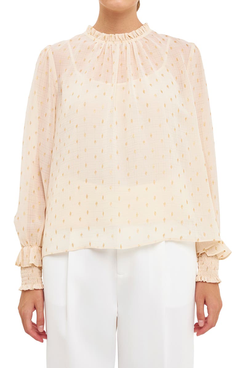 Endless Rose Gold Dot Print Top, Alternate, color, 