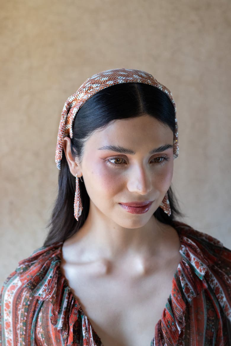 Fauna Headscarf Headband, Alternate, color, Fawn