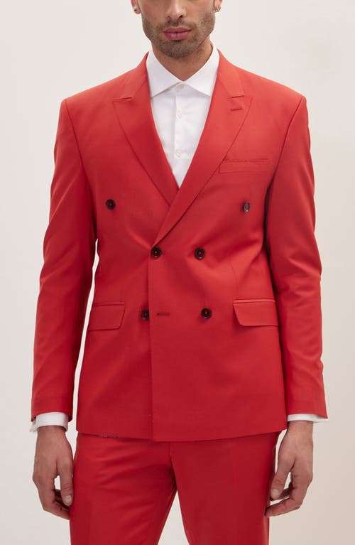 Ron Tomson Super 120s Wool Double Breasted Tuxedo Jacket