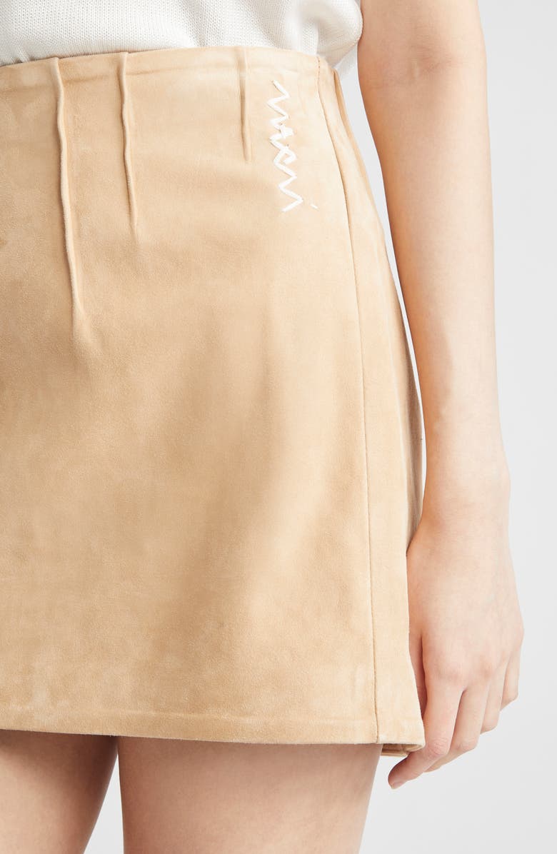 Marni Suede Miniskirt, Alternate, color, 