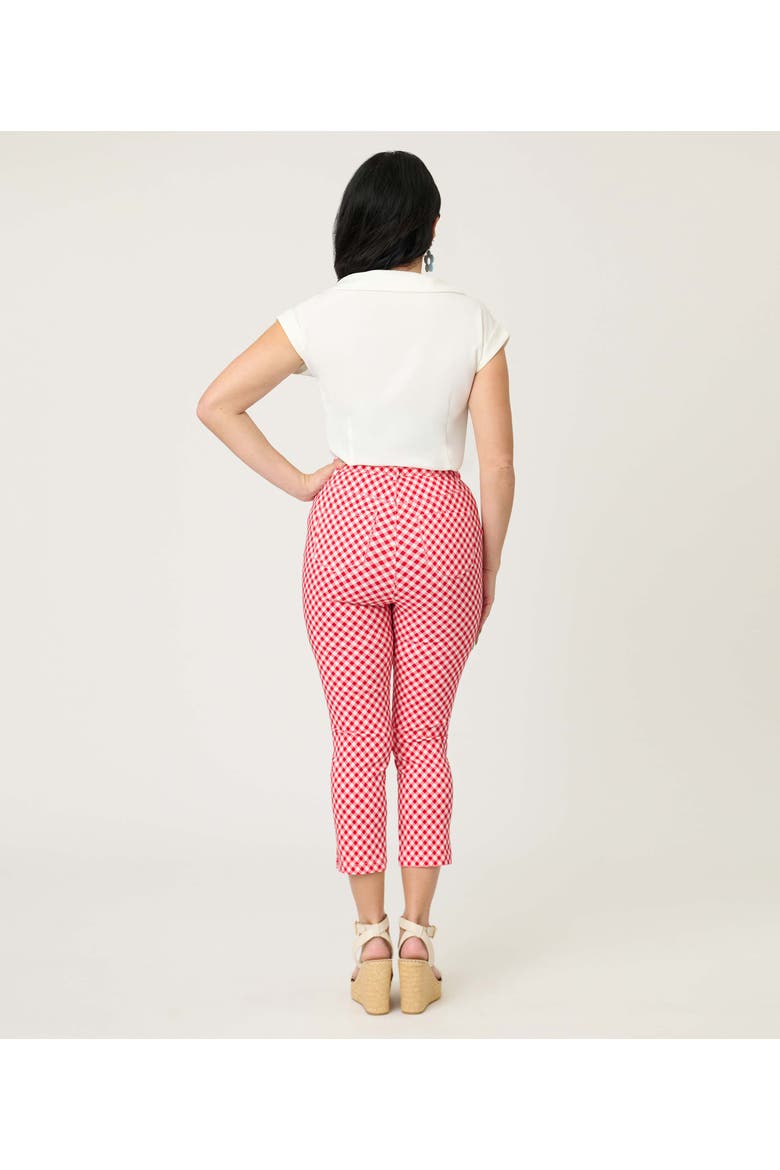Rachelle Capri Pants, Alternate, color, Red Gingham