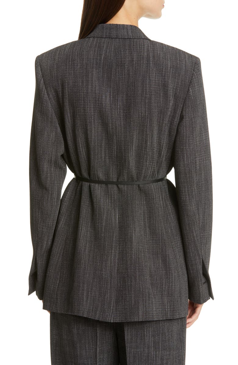 Bottega Veneta Belted Wool Blend Blazer, Alternate, color,