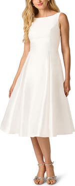 Adrianna Papell Sleeveless Mikado Fit & Flare Midi Dress
