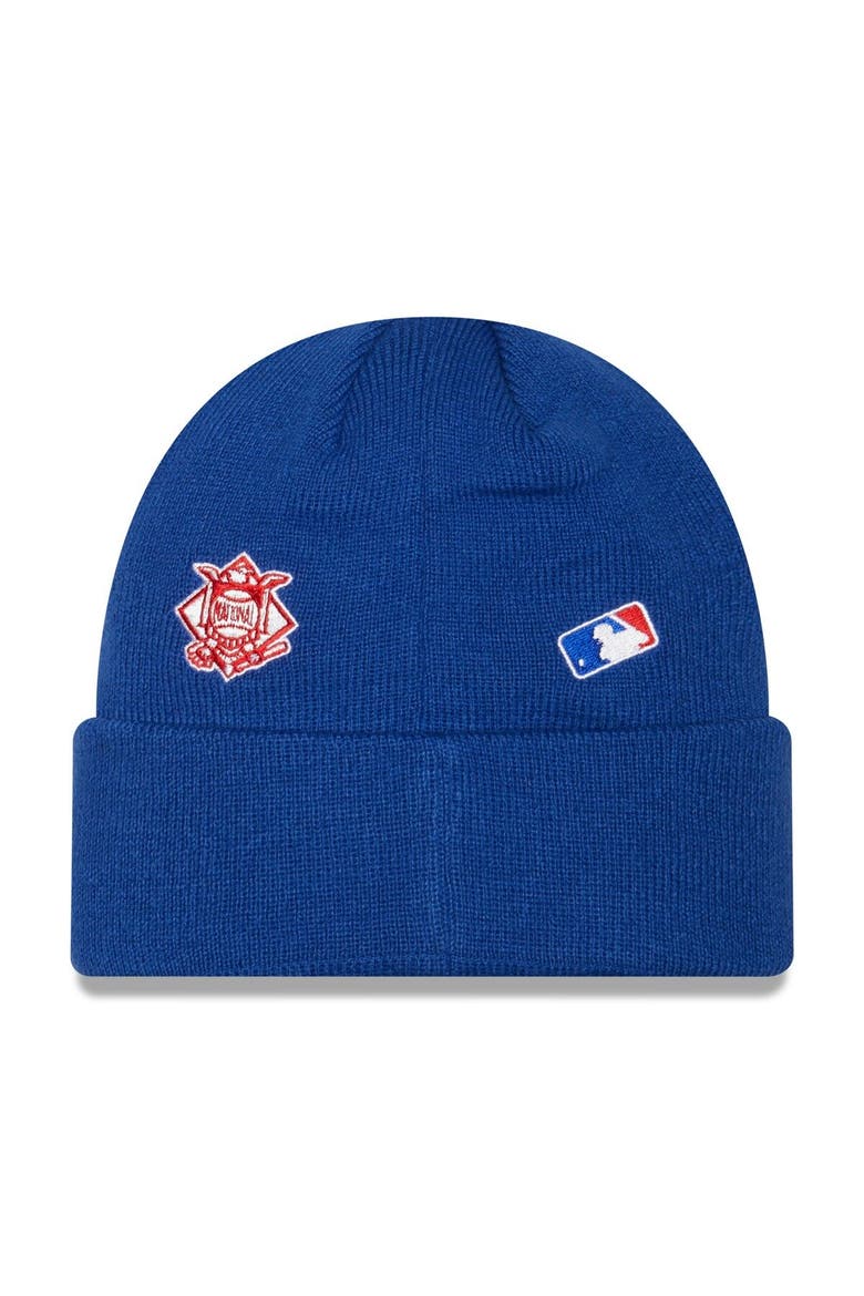 Men's New Era Royal Chicago Cubs Identity Cuffed Knit Hat, Alternate, color, Royal