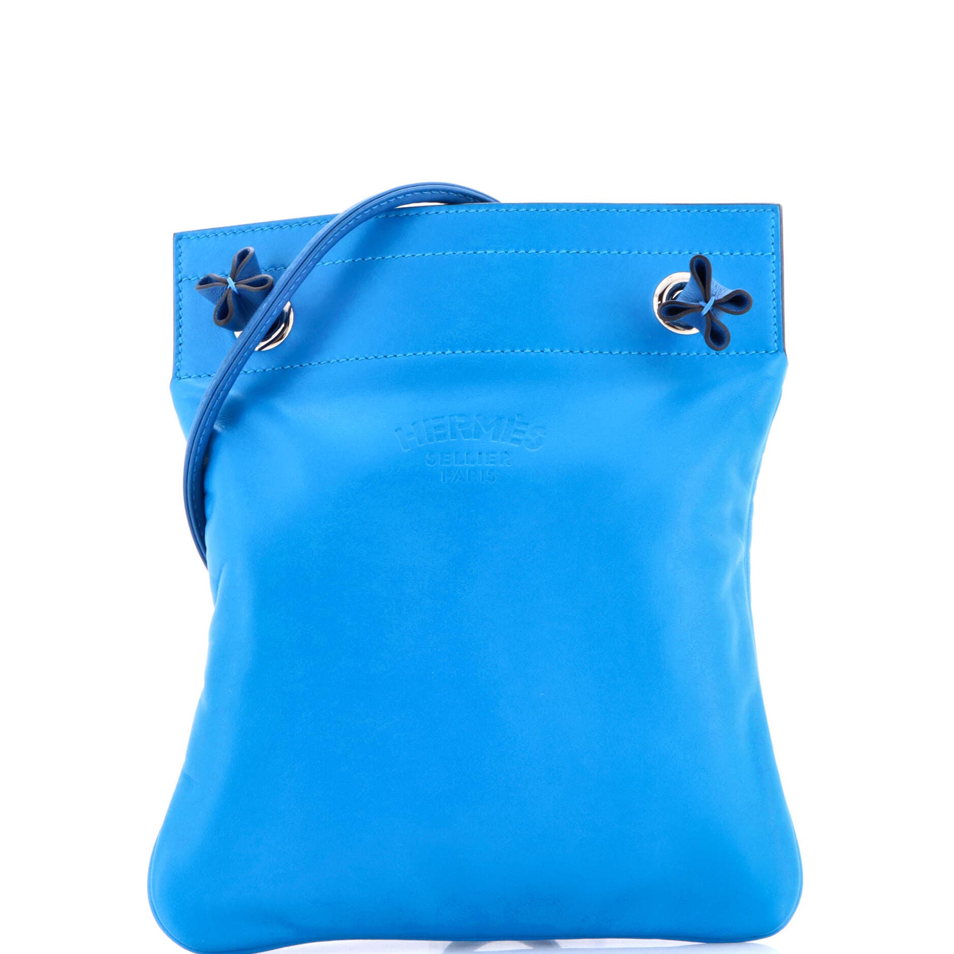 Aline Bag Milo Lambskin and Swift Mini, Main, color, Bleu Zanzibar