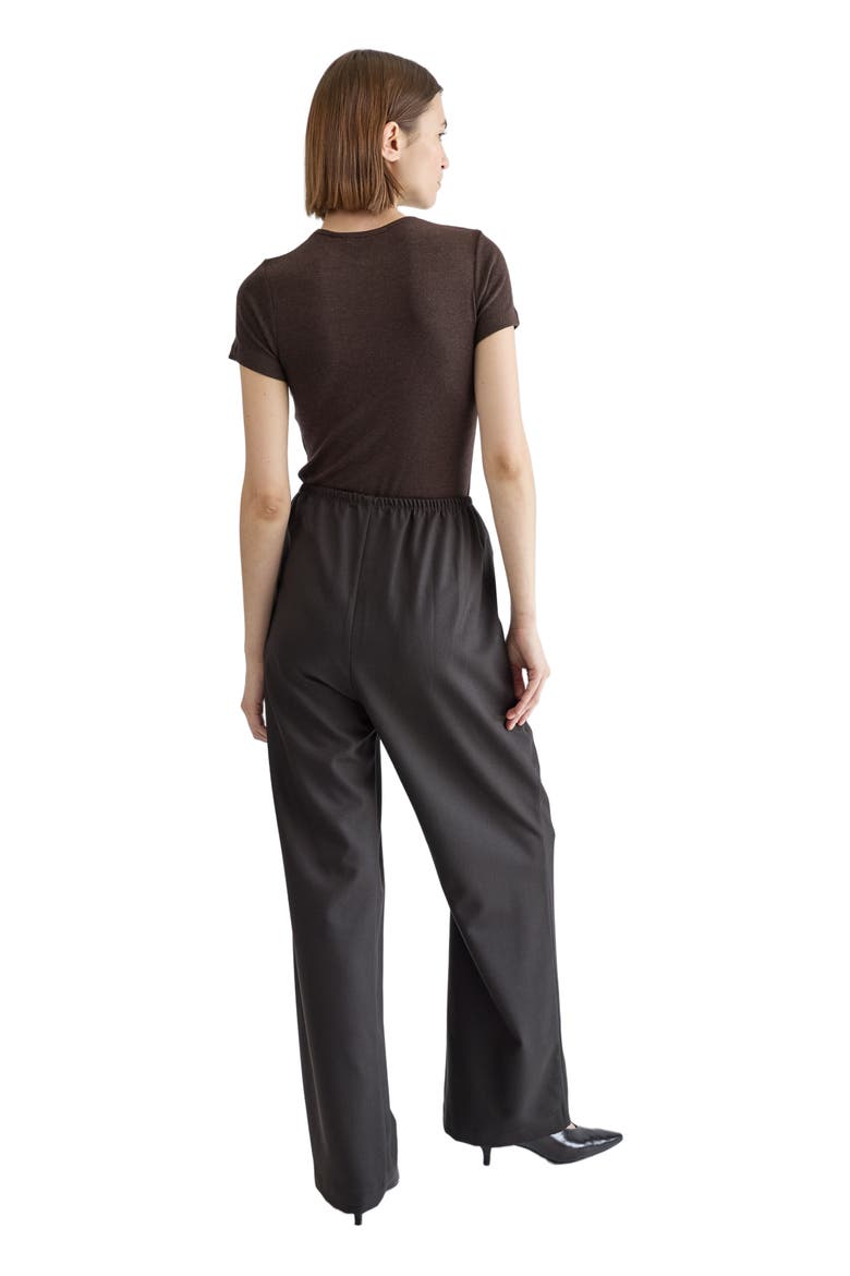 Short Sleeve Knit Top, Alternate, color, Dark Brown