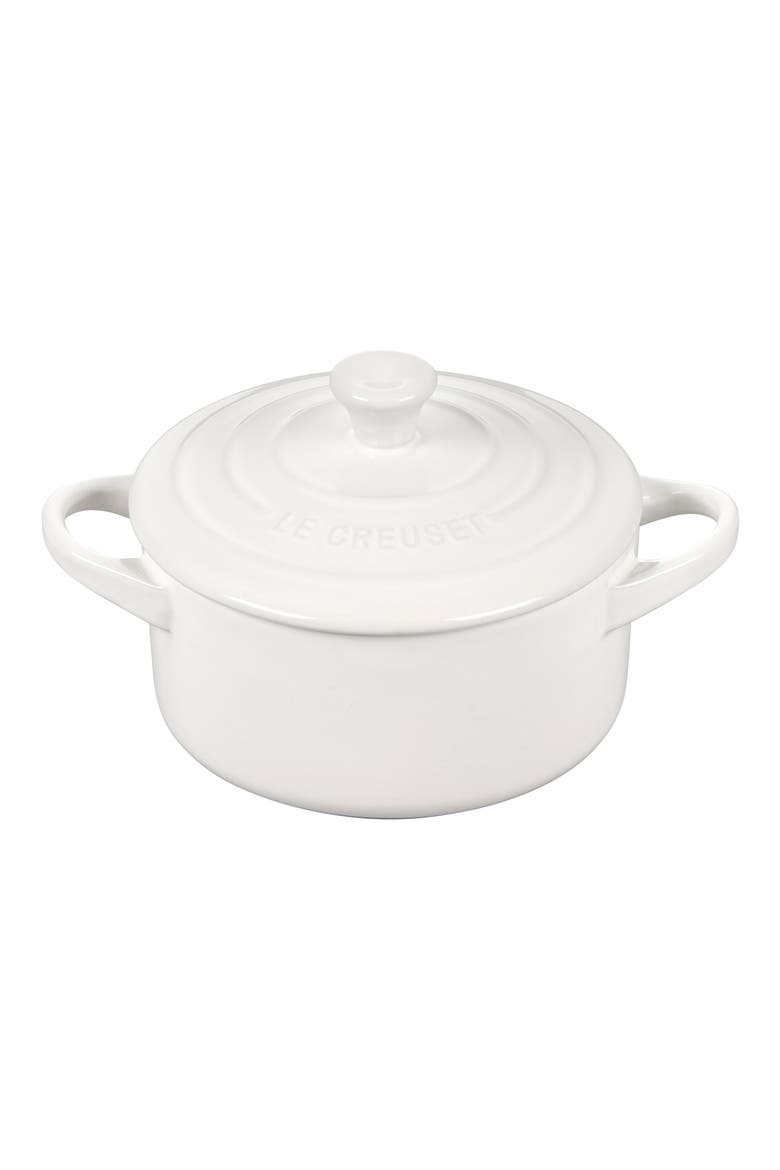 Mini Round Cocotte, Main, color, WHITE