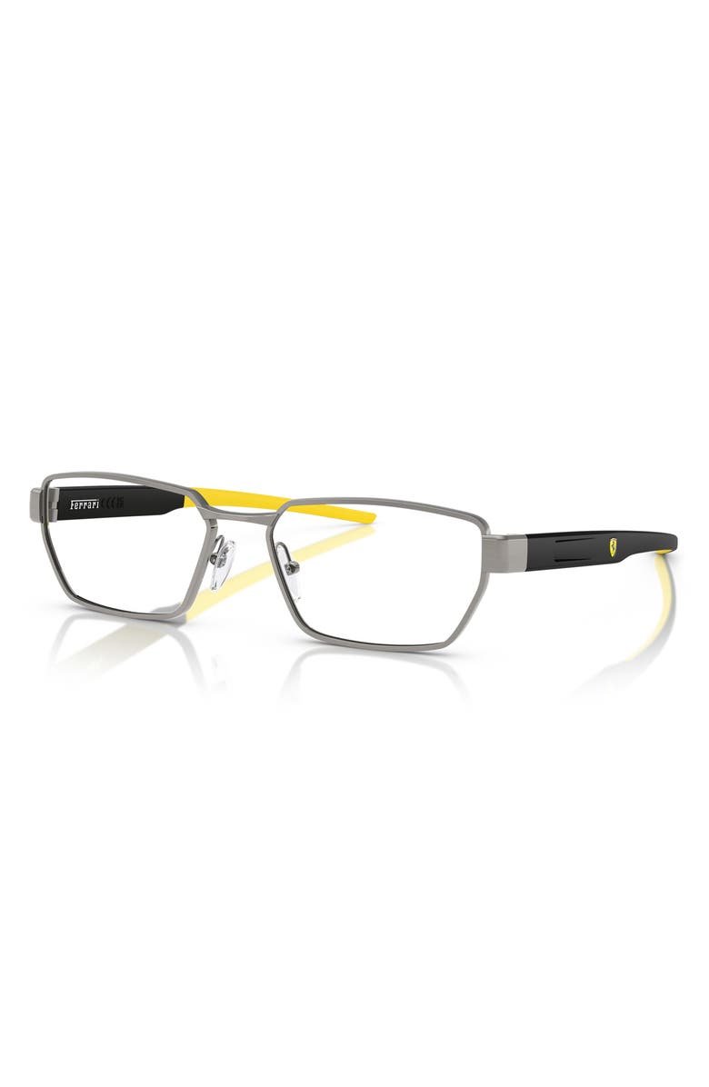 Scuderia Ferrari 55mm Irregular Optical Glasses, Alternate, color, Gunmetal