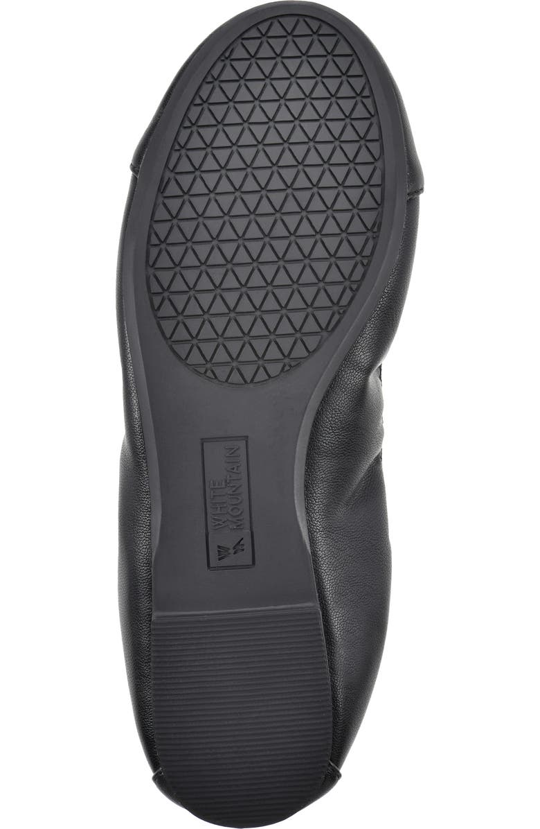 White Mountain Footwear Sunnyside II Ballet Flat - Wide Width, Alternate, color, Black/ Black/ Patent