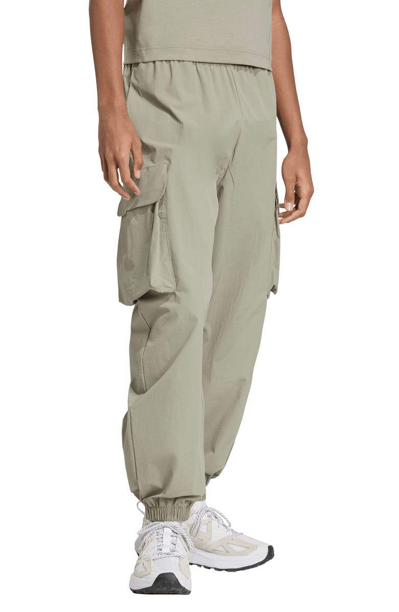 adidas Water Resistant Cargo Track Pants, Alternate, color, Silver Pebble