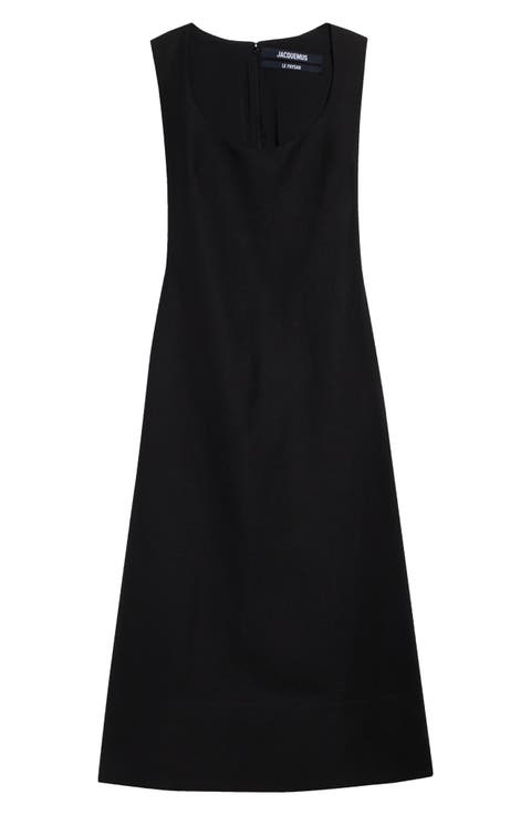 Tablier Linen Blend Midi Dress