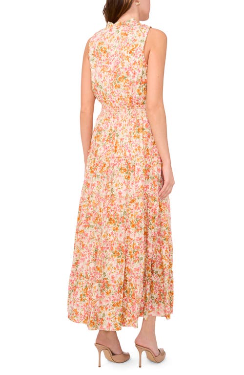 Halogen ® Floral Tiered Maxi Dress In Orange