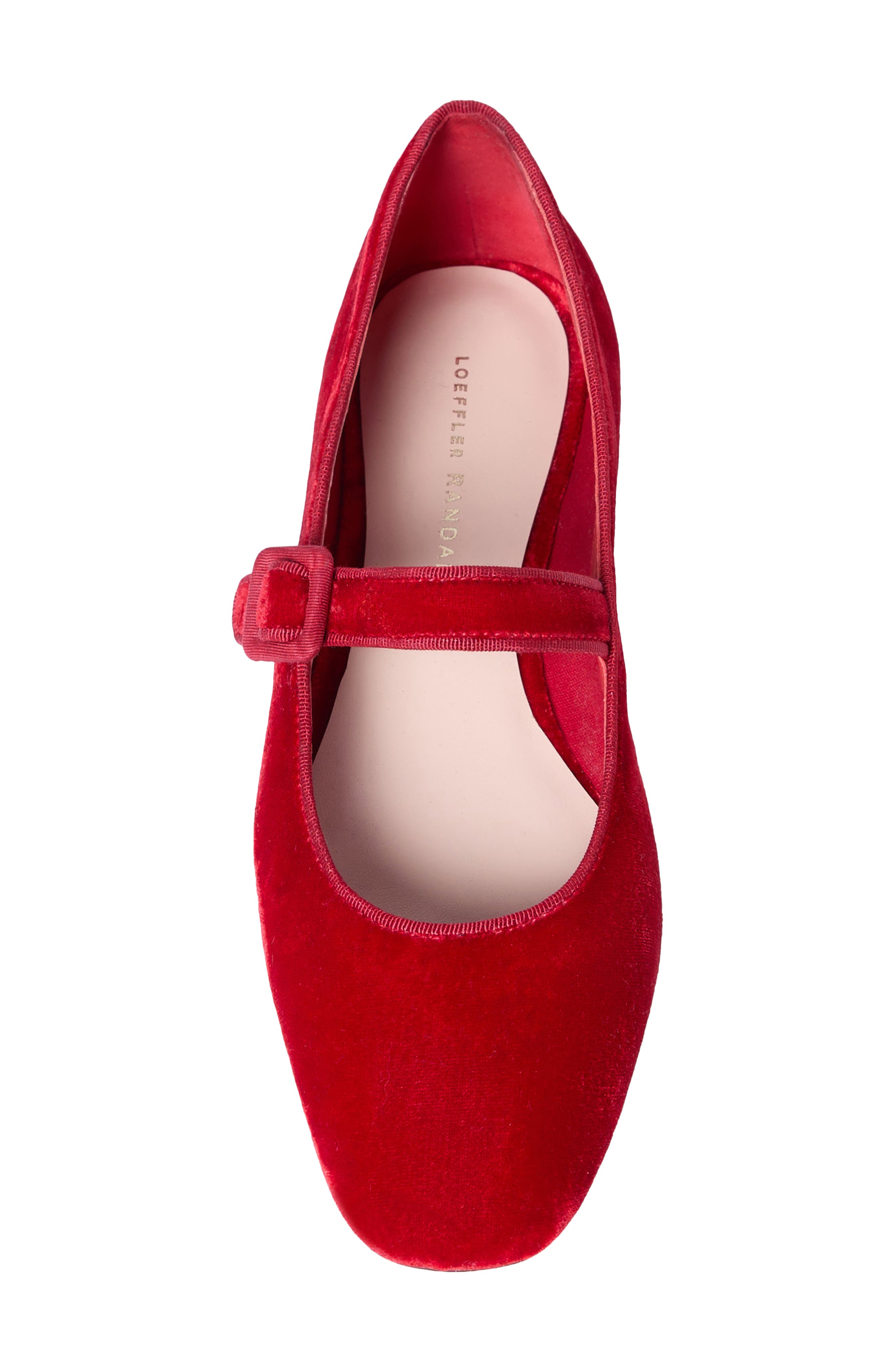 Loeffler Randall Ginger Mary Jane Flat, Alternate, color, Red