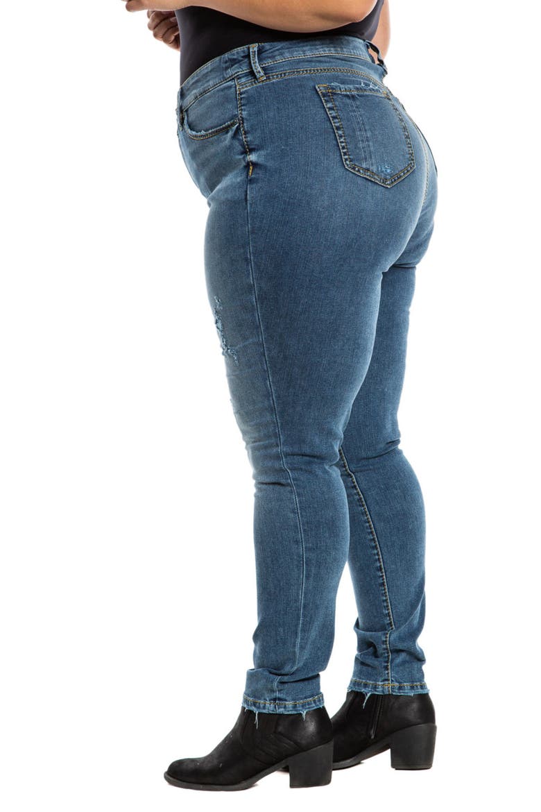 Distressed High Waist Jeggings, Alternate, color, KATHLEEN