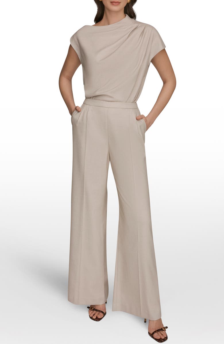 Donna Karan New York High Waist Wide Leg Pants, Alternate, color, Tuscan Grey