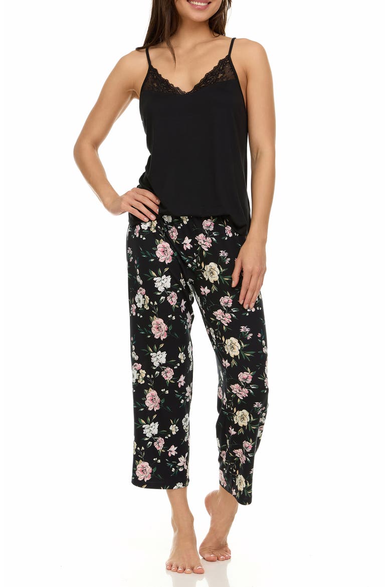 Madison 3-Piece Travel Pajamas, Alternate, color, BLACK