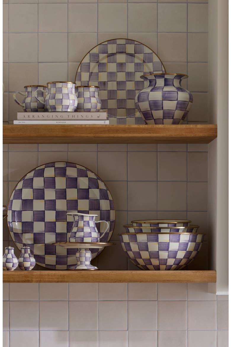 Violet Check Extra Large Everyday Bowl, Alternate, color, VIOLET