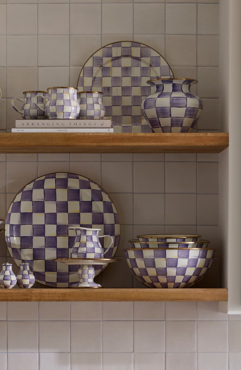 MACKENZIE CHILDS Violet Check Extra Large Everyday Bowl, Alternate, color, Violet