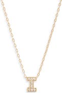 Nordstrom Pavé Cubic Zirconia Initial Necklace