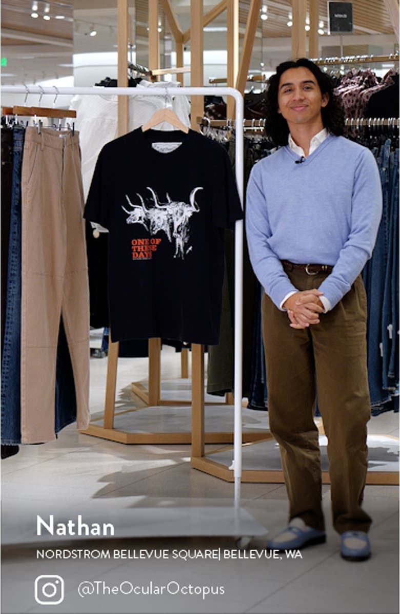 Long Horn Cotton Graphic T-Shirt, sales video thumbnail