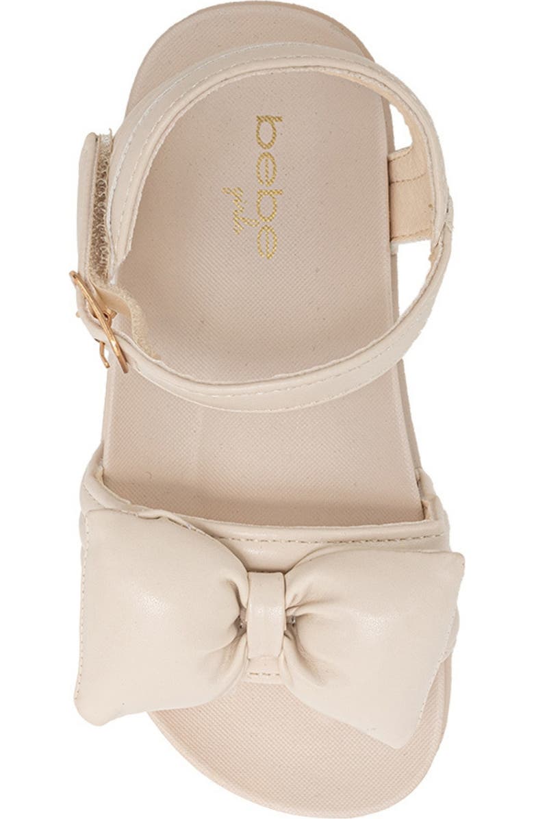 bebe Kids' Lily Bow Sandal, Alternate, color, Off White