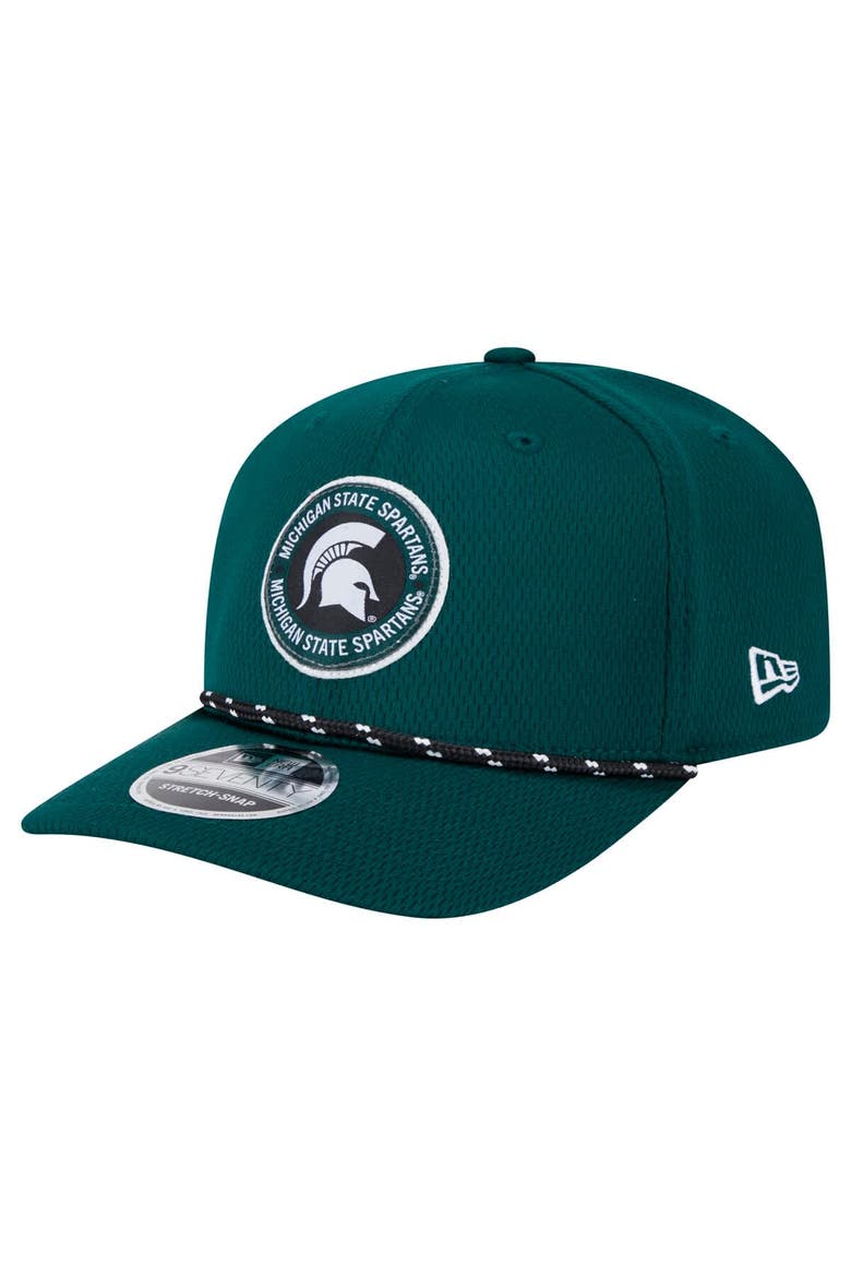 Men's New Era Forest Green Michigan State Spartans COOLERA 9SEVENTY Rope Stretch-Snap Hat, Alternate, color, Forest Green