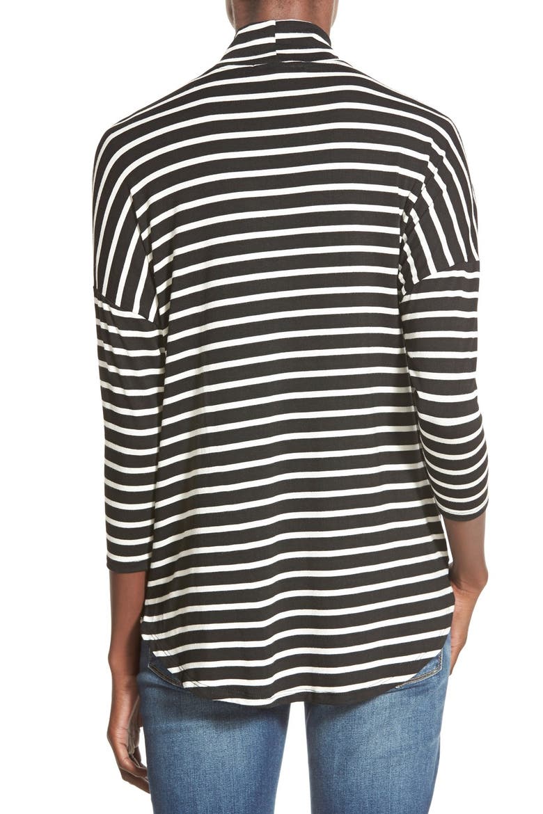 Oversize Mock Neck Tee, Alternate, color, BLACK