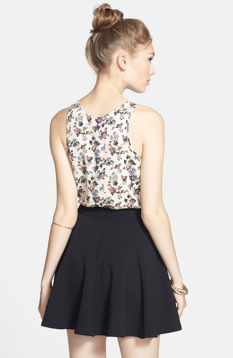 All in Favor Textured Skater Skirt, Alternate, color, 