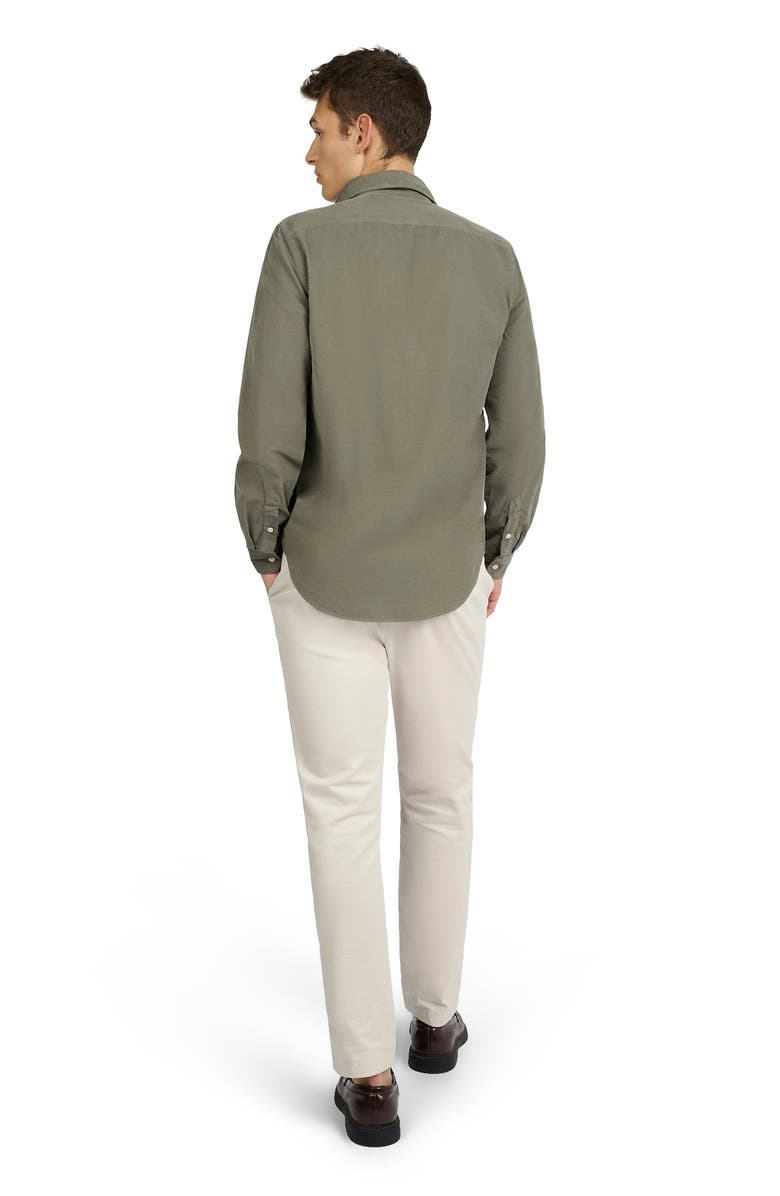 Onia Micro Cord Long Sleeve Button Down, Alternate, color, Dark Sage