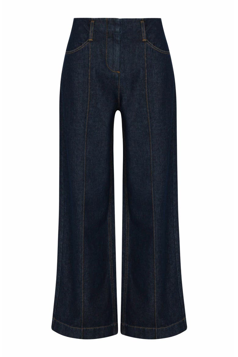 Gabrielle Denim Pant, Alternate, color, DEEP SEA WASH