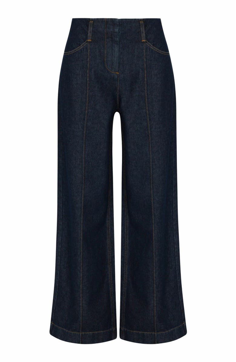 Rebecca Taylor Gabrielle Denim Pant, Alternate, color, Deep Sea Wash
