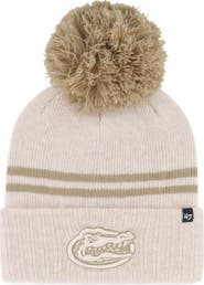 '47 Women's '47 Natural Florida Gators Core & Inline Latte Cuffed Knit Hat with Pom