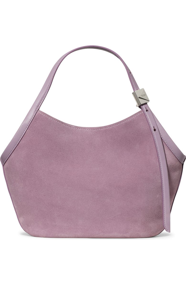 Kate Spade New York Small Deco Suede Tulip Tote, Main, color, Market Purple