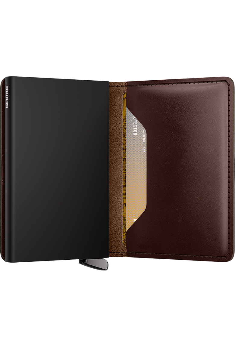 Premium Slimwallet+ Dusk, Alternate, color, Dark Brown